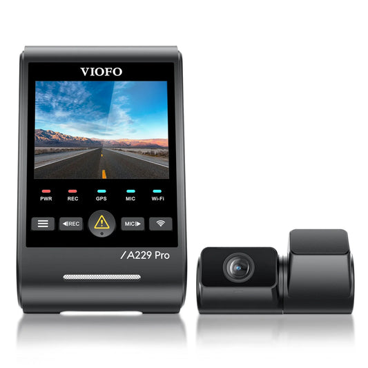 Viofo Dashcam A229 Pro 4 K Front + 2 K Telephoto 5 Ghz Wifi + Gps