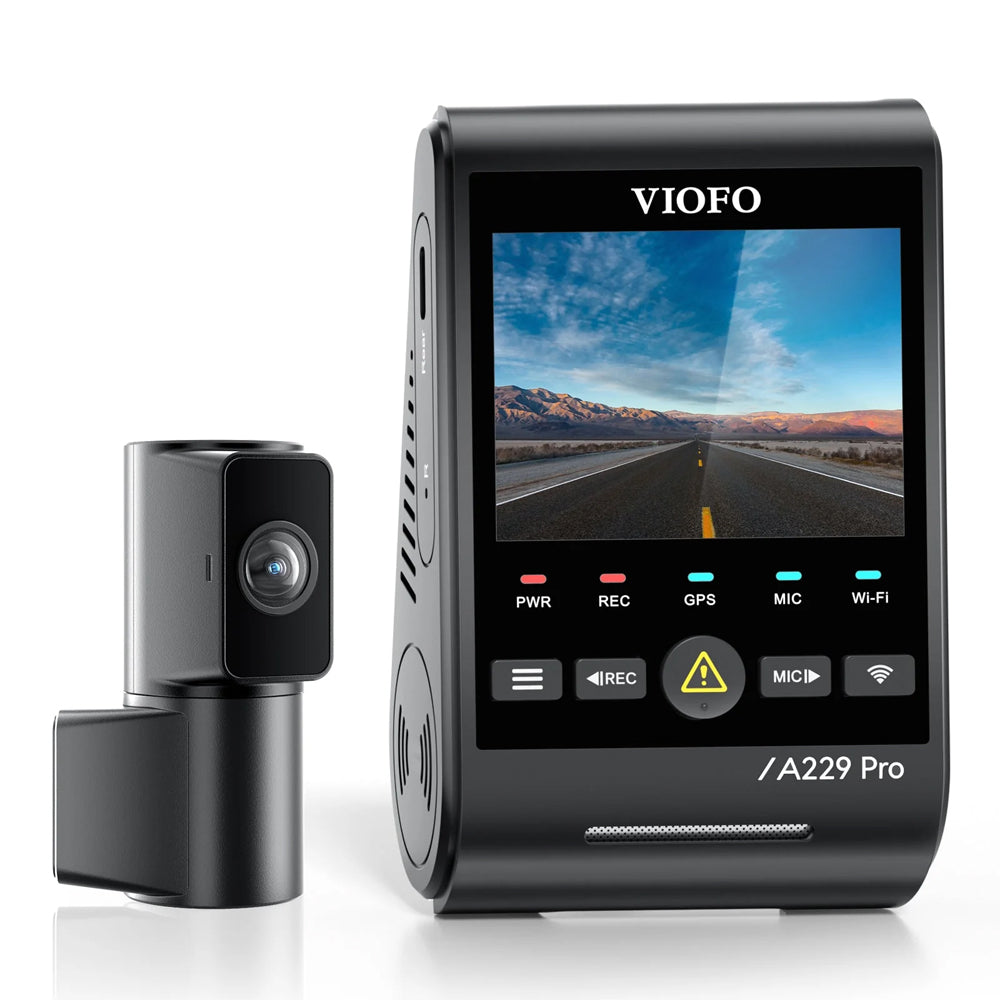 Viofo Dashcam A229 Pro 4 K Front + 2 K Telephoto 5 Ghz Wifi + Gps