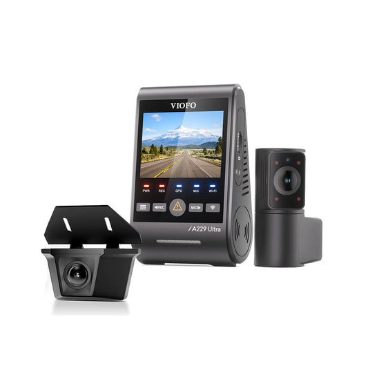 Viofo Dashcam A229 Ultra 4 K Front + 4 K Waterproof Rear + 1080 P Interior 5 Ghz Wifi + Gps