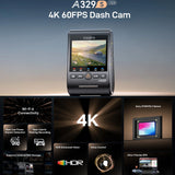Viofo Dashcam A329 4 K Single Channel Wifi 6 Gps