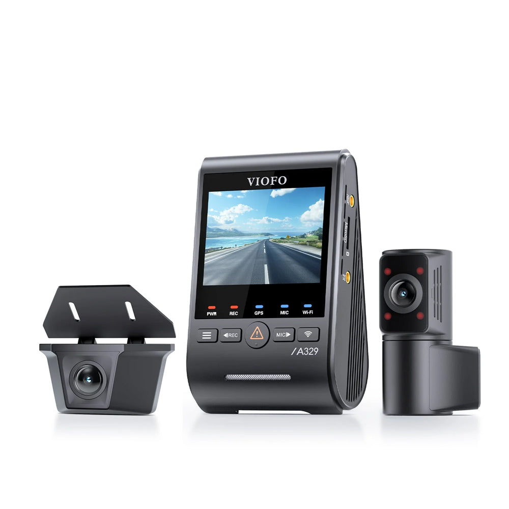 Viofo Dashcam A329 4 K Front + 2 K Fisheye Internal + 2 K Waterproof Rear Wifi 6 Gps