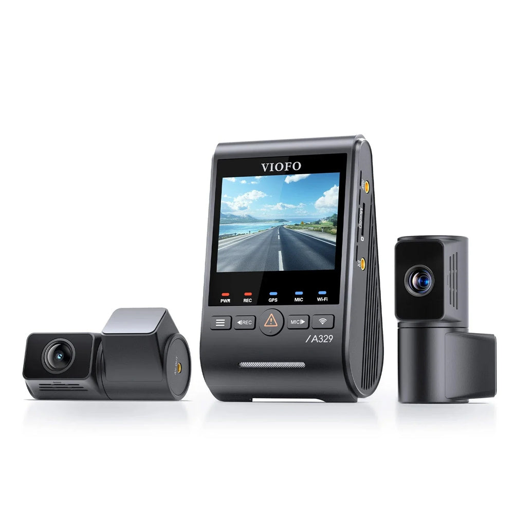 Viofo Dashcam A329 4 K Front + 2 K Rear + 2 K Telephoto Wifi 6 Gps