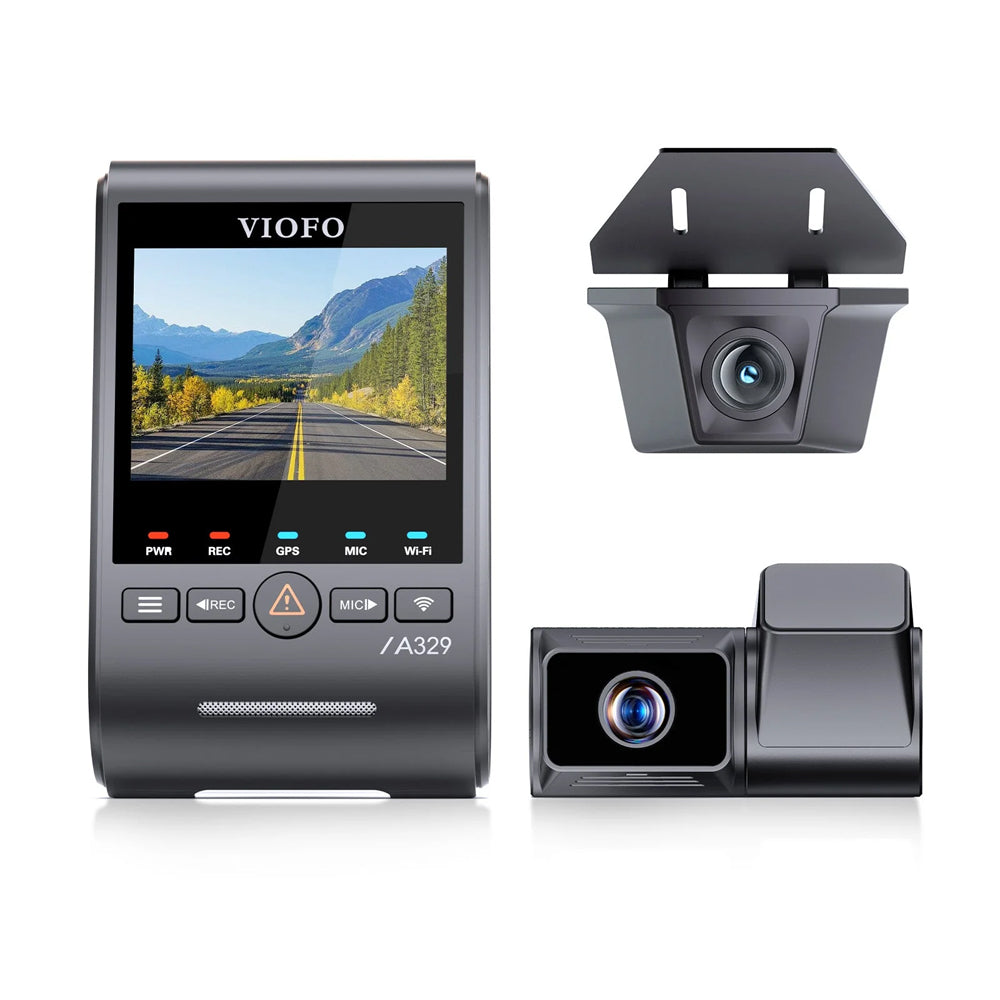 Viofo Dashcam A329 4 K Front + 2 K Telephoto + 2 K Waterproof Rear Wifi 6 Gps