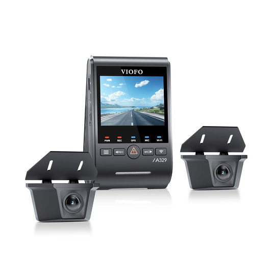 Viofo Dashcam A329 4 K Front + Dual 2 K Waterproof Rear/Side Cameras Wifi 6 Gps