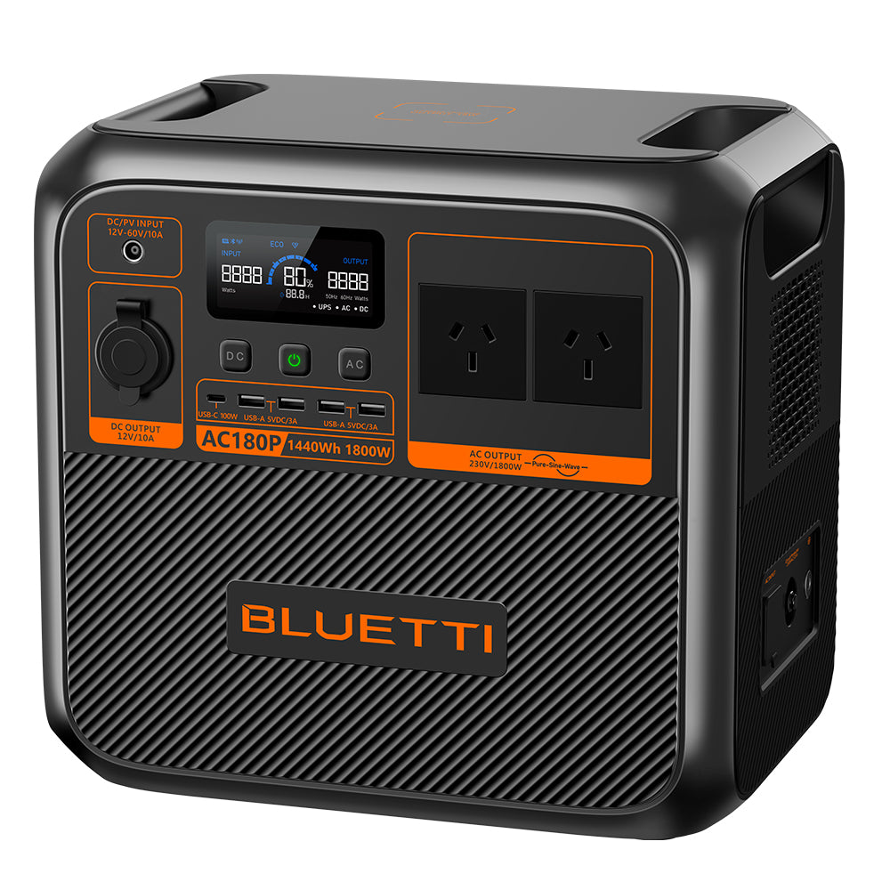 Bluetti Ac180 P Home & Portable Power Station | 1800 W (2700 W Surge) 1440 Wh