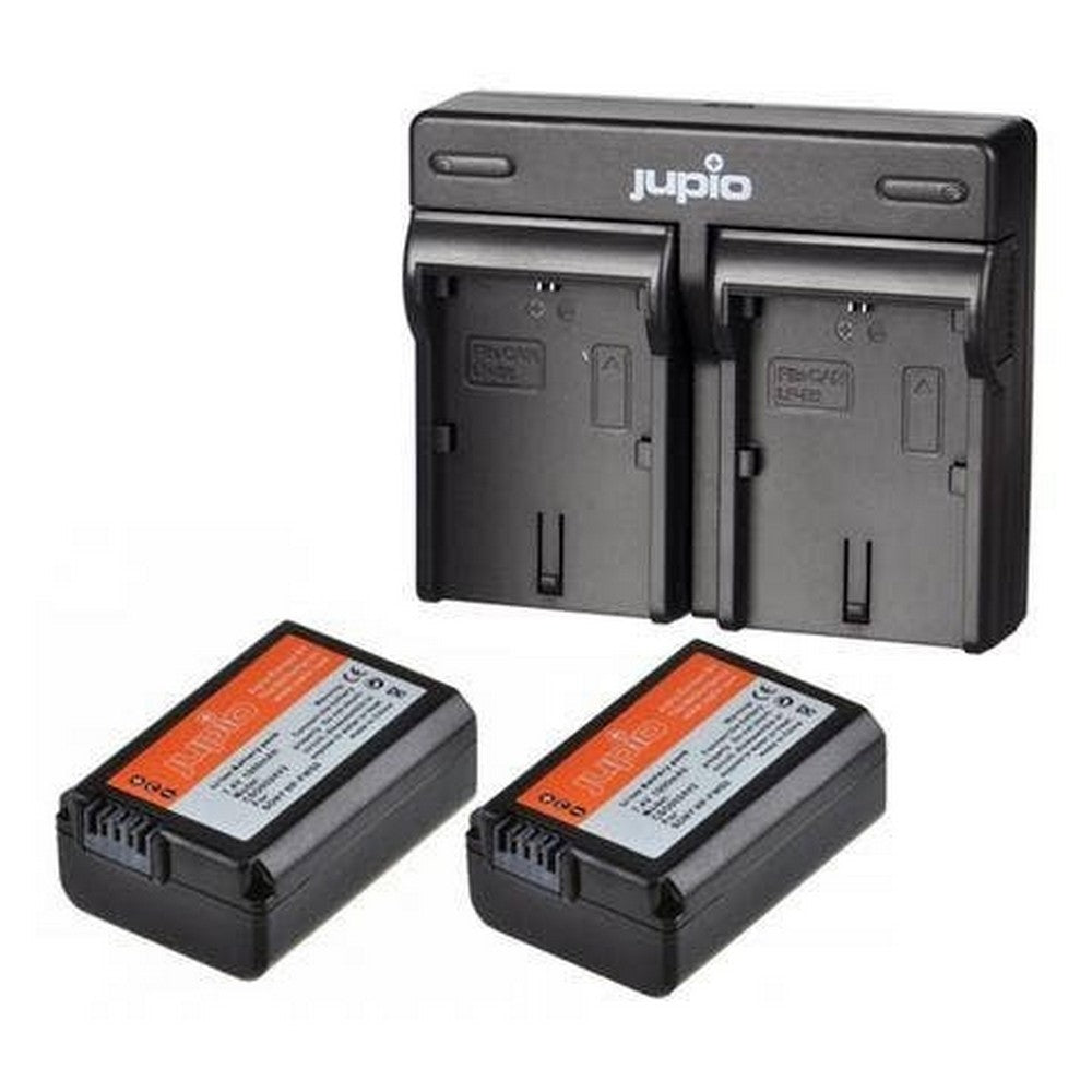 Jupio Battery Charger Kit Dual 2 X Np Fw50 1030 Mah For Sony Digital Cameras