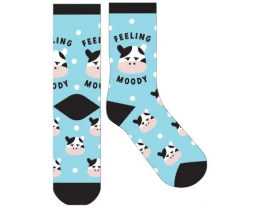 SOCK FF FTHR COW FEELING MOODY