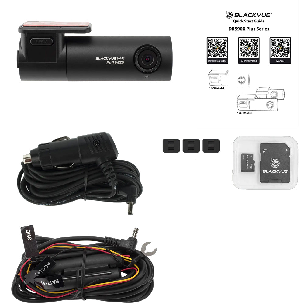 Blackvue Dr590 X 1 Ch Full Hd Dashcam 32 Gb Micro Sd Card