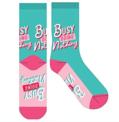 Busy Doing Nothing Novelty Socks