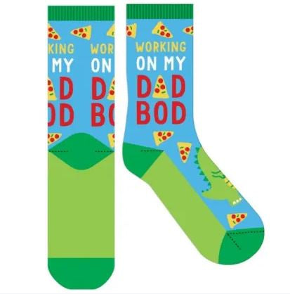 Working On Dad Bod Novelty Socks