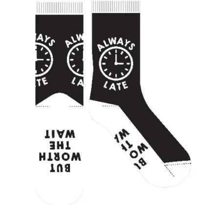 Late Worth the Wait Novelty Socks