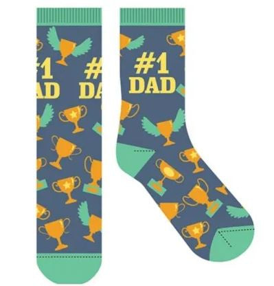 Number 1 Dad Novelty Socks