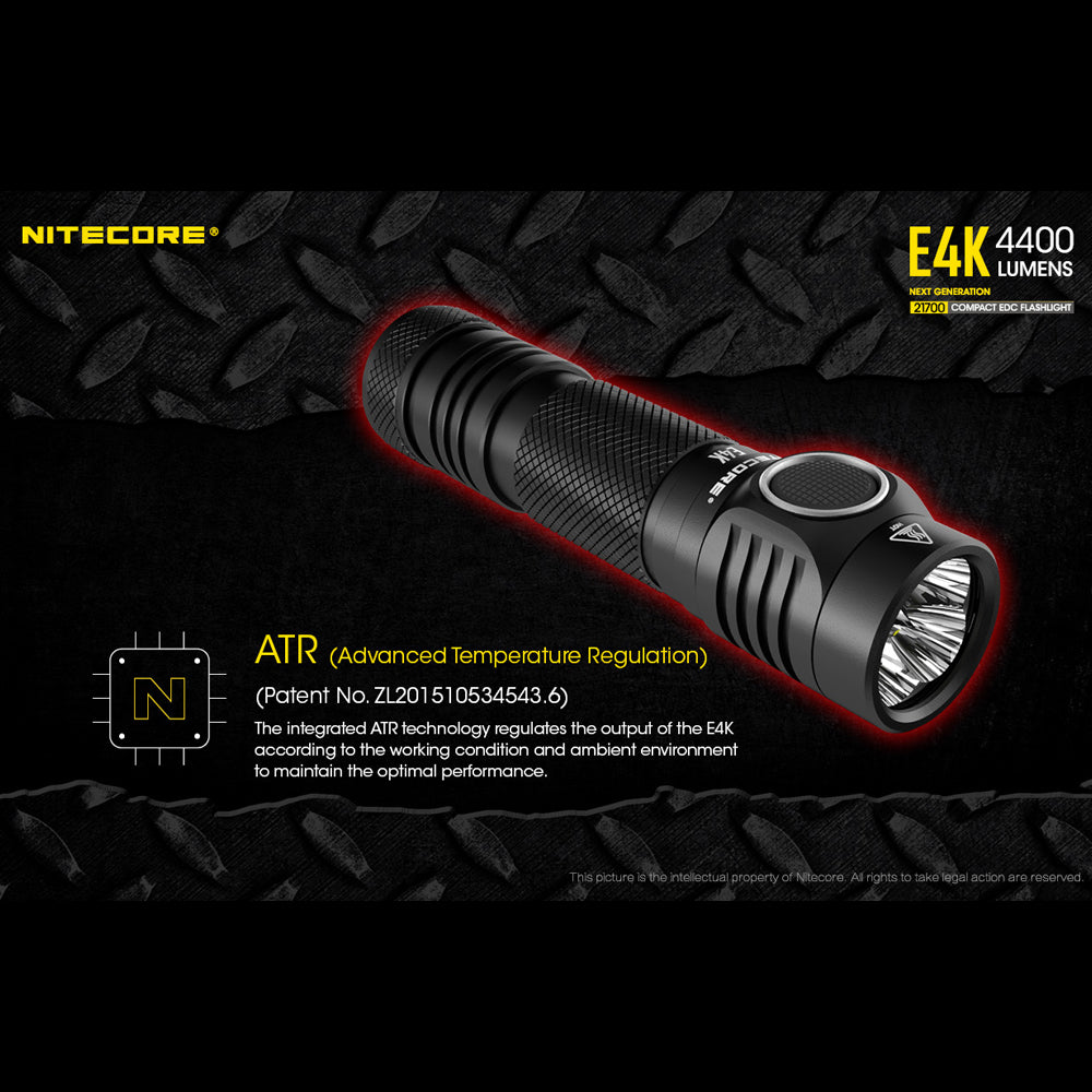 Nitecore E4 K 4400 Lumen Edc Torch