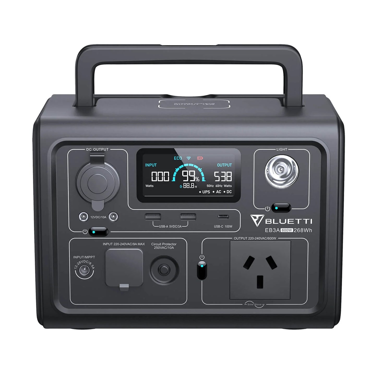 *Damaged Box* Bluetti Eb3 A Portable Power Station | 600 W (1200 W Surge) 268 Wh