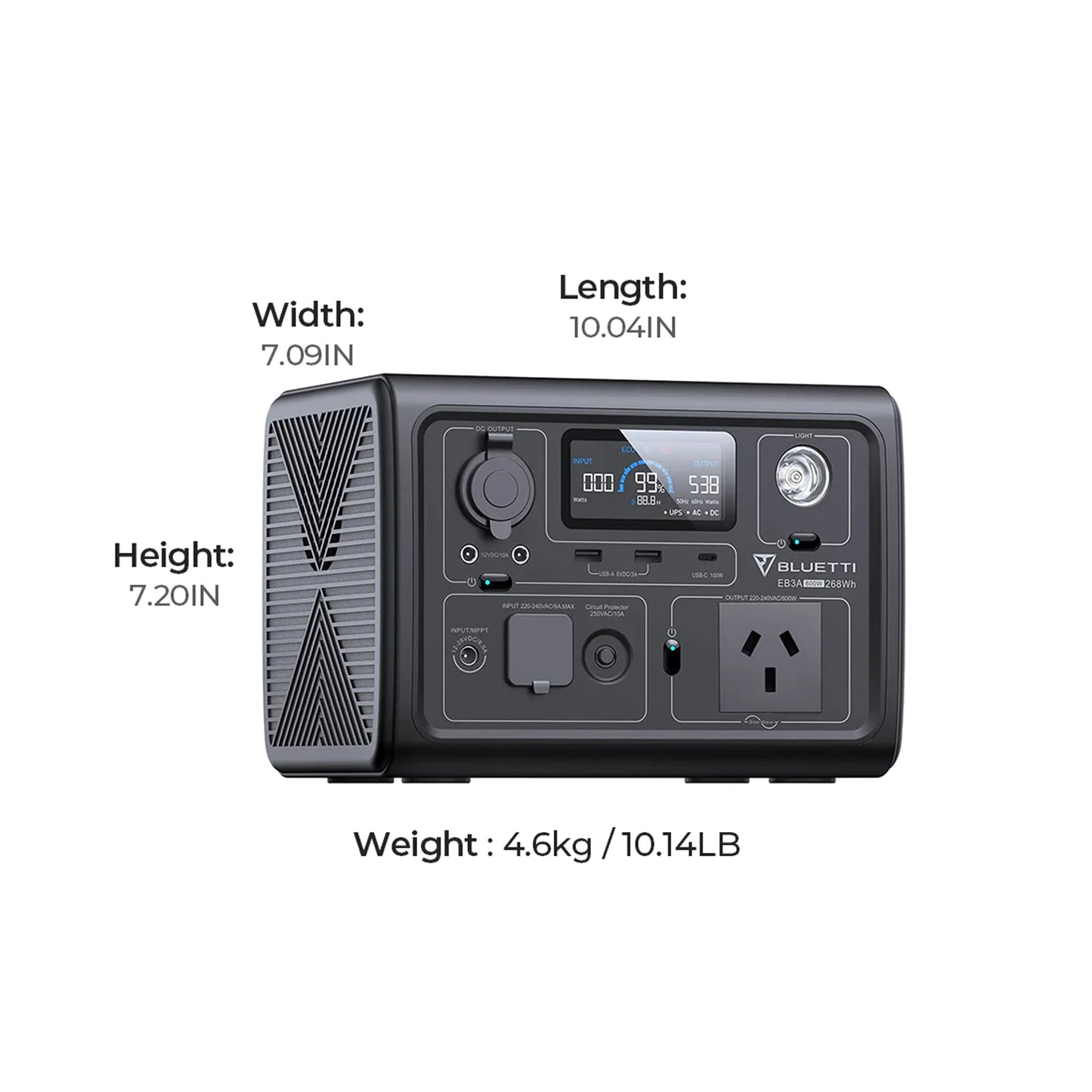 *Damaged Box* Bluetti Eb3 A Portable Power Station | 600 W (1200 W Surge) 268 Wh
