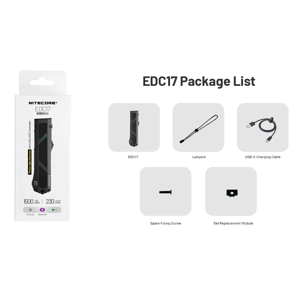 Nitecore Edc17 1500 Lumen Edc Torch