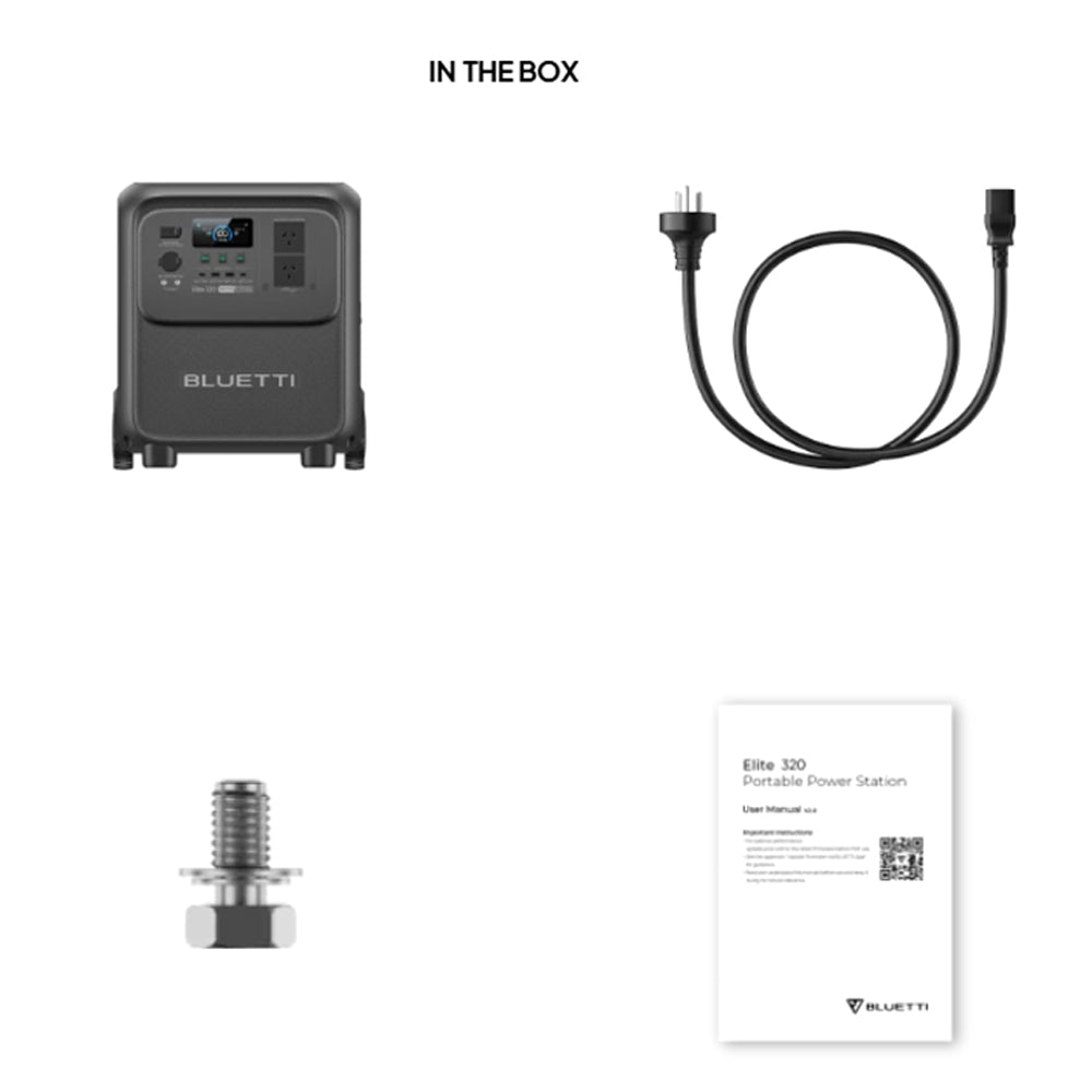 Bluetti Elite320 Portable Power Station | 1800 W 3200 Wh