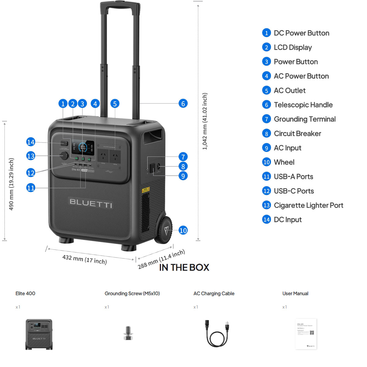 Bluetti Elite400 Portable Power Station | 2600 W 3840 Wh