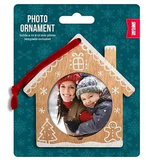 Wooden Gingerbread House Photo Decoration - Shot2Go