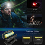 Nitecore Ha11 240 Lumen Ultra Lightweight Dual Beam Aa Headlamp Torch