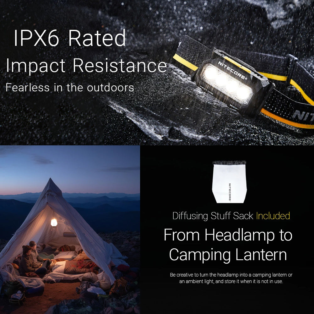 Nitecore 800 Lumen Usb Rechargeable Led Headlamp Torch