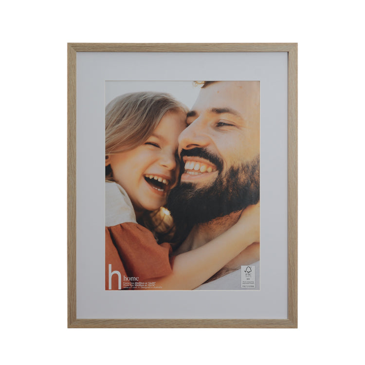Home 16x20 Inch with 12x16 opening, Oak Picture Frame
