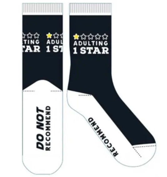 SOCK FF ADULTING DO NOT RECOMMEND
