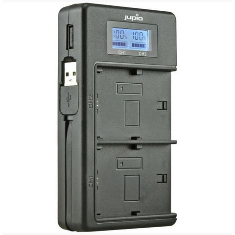 Jupio Usb Dedicated Duo Charger With Lcd For Sony Np Fw50 Batteries