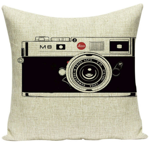 Vintage Leica M8 Photo Cushion Square