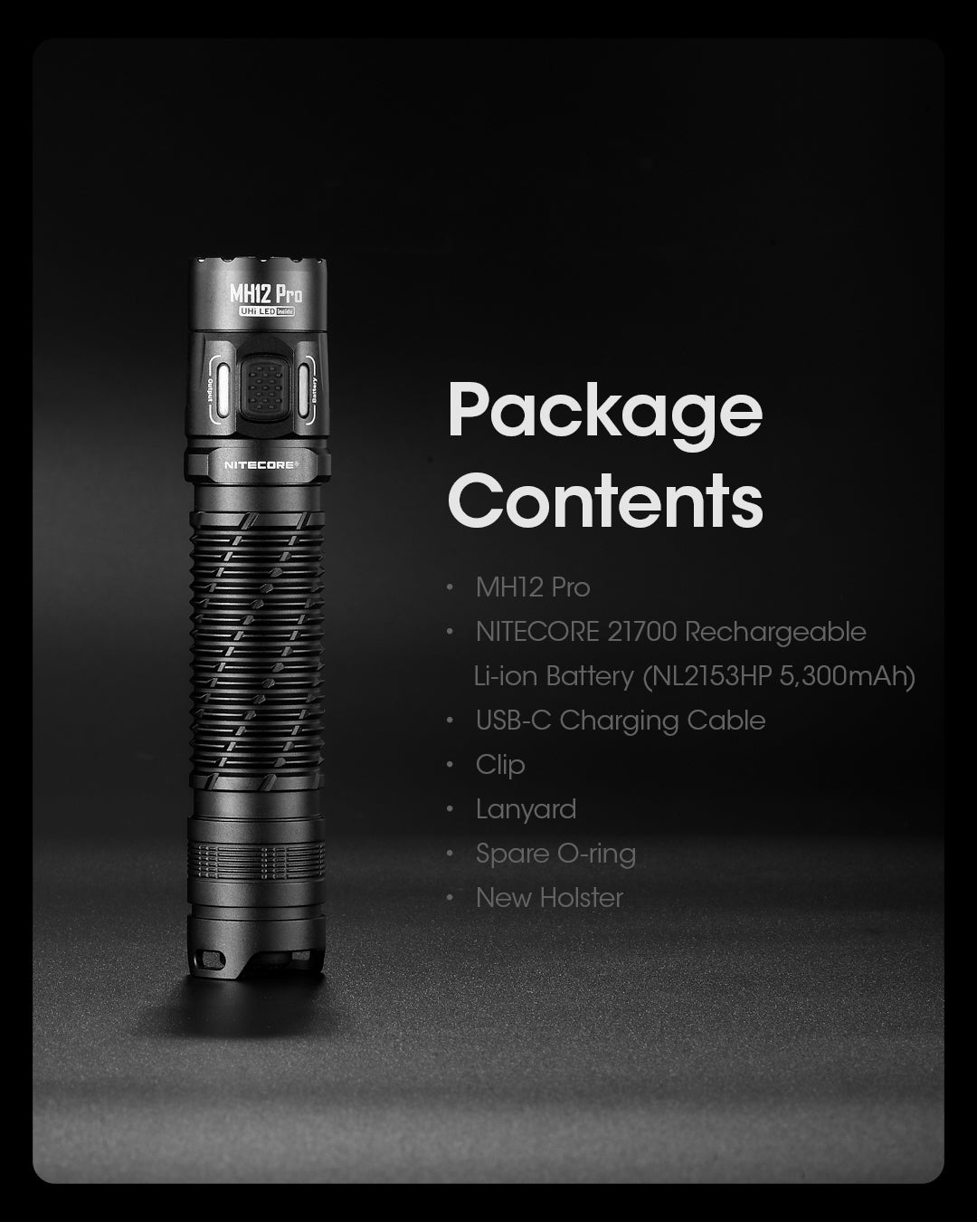 Nitecore Mh12 Pro 3300 Lumen Uhi Usb C Tactical Torch 505 Yards Throw