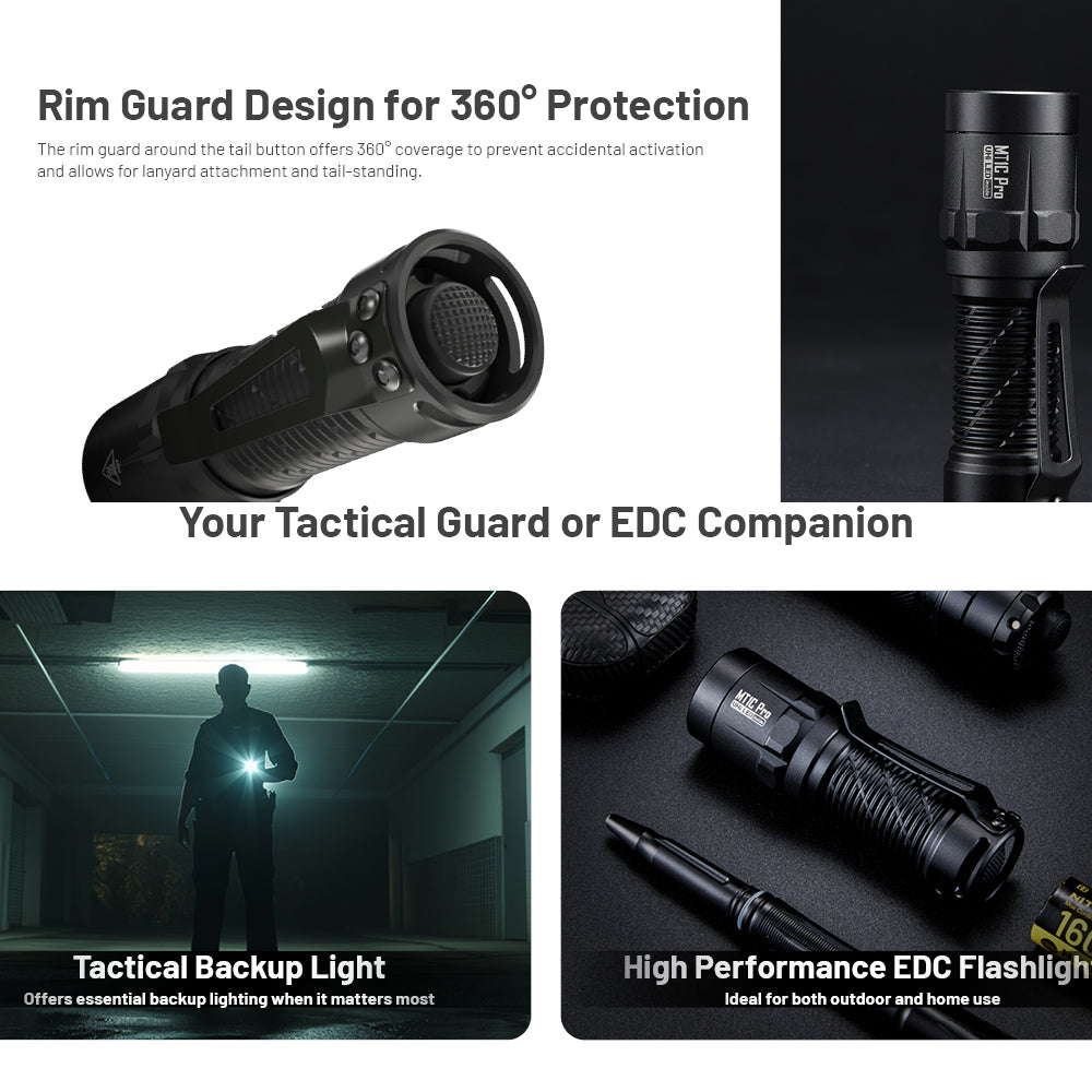 Nitecore Mt1 C Pro 1000 Lumen Ip68 Edc Torch 505 Yards Throw