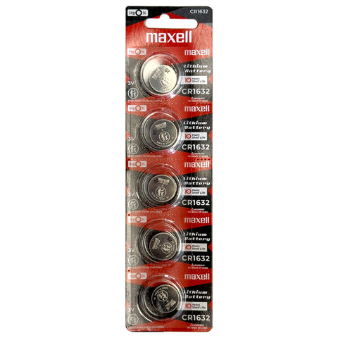 Maxell Lithium Battery Cr1632 3 V Coin Cell 5 Pack