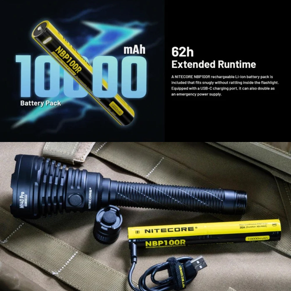 Nitecore Usb C Rechargeable Battery 3.6 V 10000 Mah