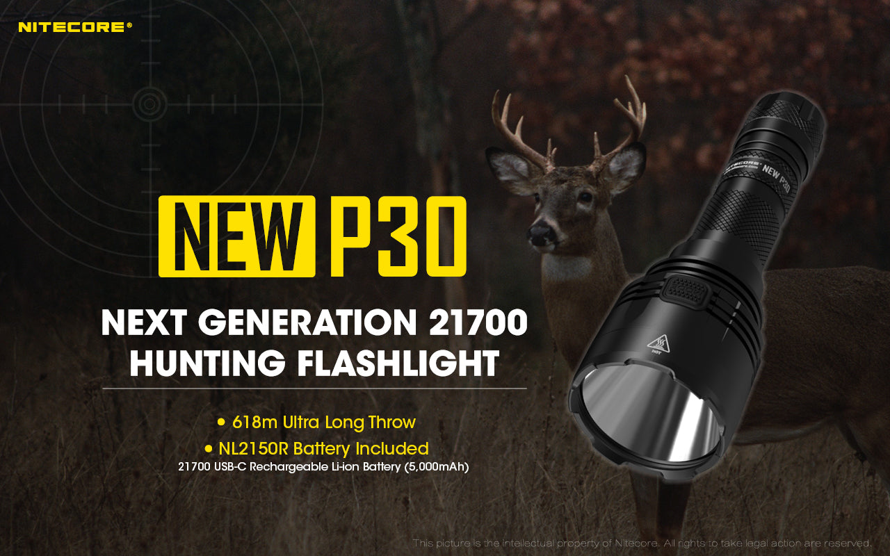 Nitecore New P30 Long Throw Torch Nl2150 R Battery Included