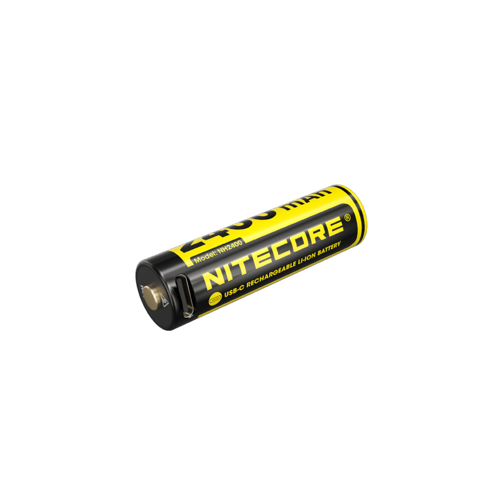 Nitecore Li Ion Rechargeable Usb C Aa Battery 2400 Mah 1.5 V 1 Pk