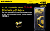 Nitecore Li Ion Rechargebale Battery Rcr123 A (3.7 V, 650m Ah)
