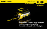 Nitecore Li Ion Rechargebale Battery Rcr123 A (3.7 V, 650m Ah)