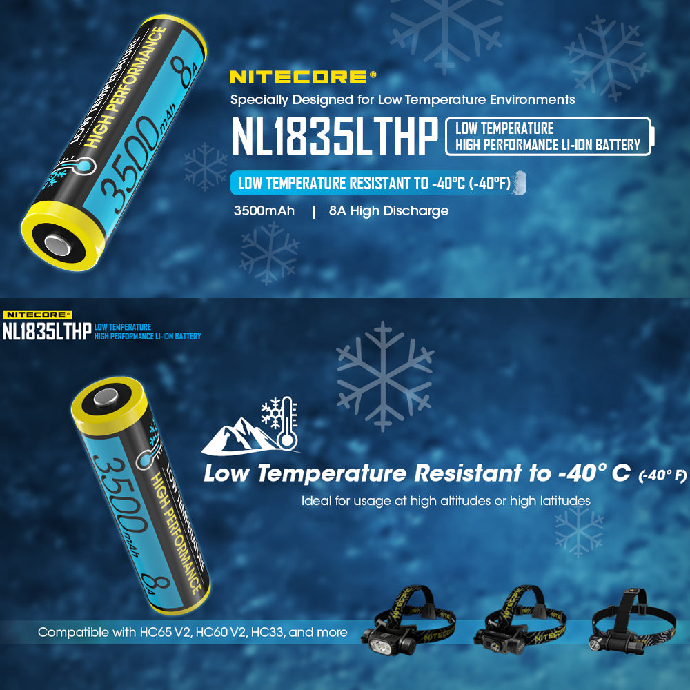 Nitecore 18650 Rechargeable Battery Low Temp 3.6 V 8 A 3500 Mah