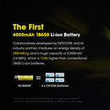 Nitecore 18650 Rechargeable Battery 3.6 V 10 A 4000 Mah