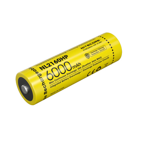 Nitecore Li Ion Rechargeable 21700 High Drain Battery 6000 Mah 3.6 V