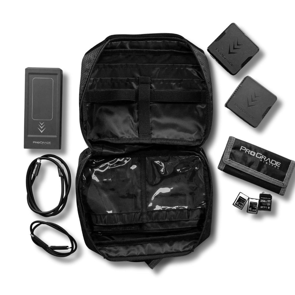Prograde Digital Accessory Case For Card Readers, Ssd And Cables Soft Sided
