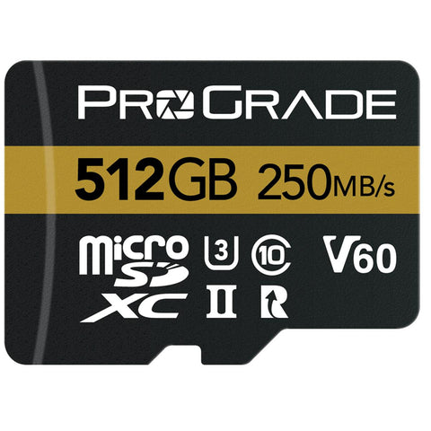 Prograde Digital Micro Sdxc Gold Uhs Ii 512 Gb R250 Mb/S W130 Mb/S V60