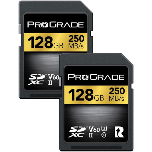 Prograde Digital Sdxc Gold Uhs Ii 128 Gb R250 Mb/S W100 Mb/S V60 2 Pk