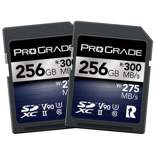 Prograde Digital Sdxc Iridium Uhs Ii 256 Gb R300 Mb/S W275 Mb/S V90 2 Pk