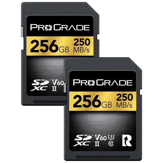 Prograde Digital Sdxc Gold Uhs Ii 256 Gb R250 Mb/S W130 Mb/S V60 2 Pk