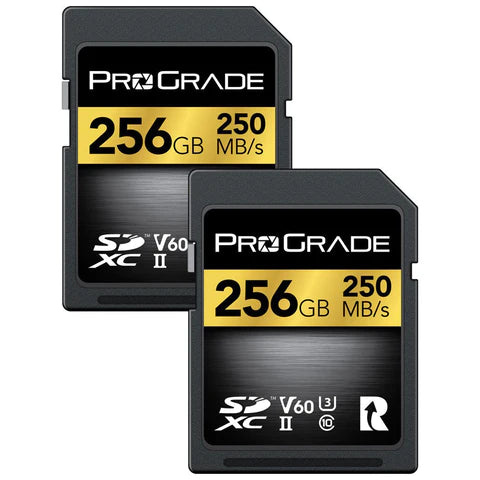Prograde Digital Sdxc Gold Uhs Ii 256 Gb R250 Mb/S W120 Mb/S V60 2 Pk