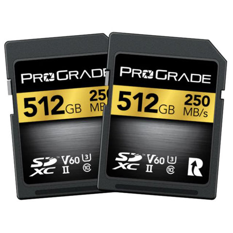 Prograde Digital Sdxc Gold Uhs Ii 51 Gb R250 Mb/S W120 Mb/S V60 2 Pk