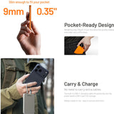 Nitecore 5,000 Mah Magnetic Ultra Thin Power Bank Built In Usb C Titanium Gray