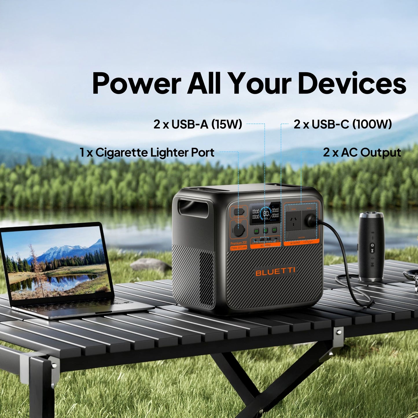 Bluetti Premium 200 V2 Power Station | 2700 W 2073.6 Wh