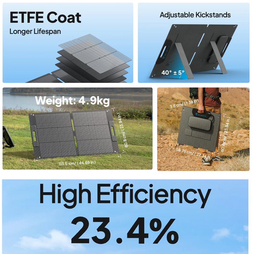 Bluetti Pv100 Foldable Solar Panels | 100 W
